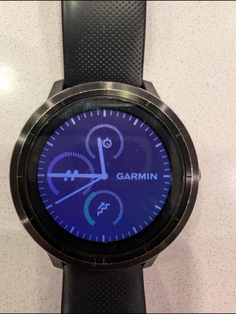 Garmin vivoactive 3 Black and Silver Smartwatch with Digital Display